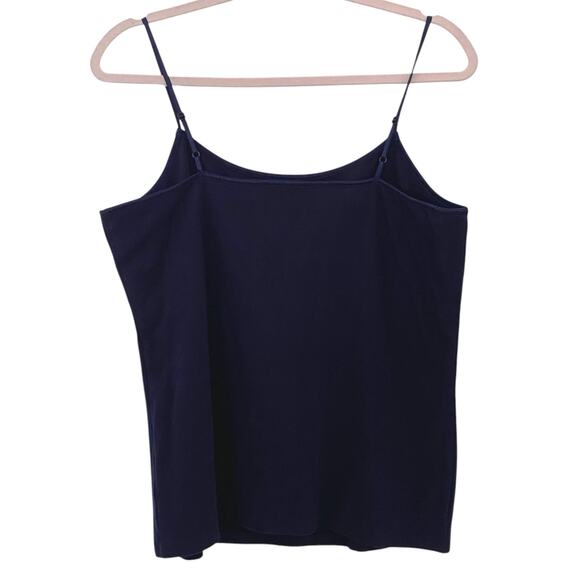 2 A Tee Navy Blue Spaghetti Strap Undershirt Tank Top Size XL Cotton/Spandex - Picture 2 of 5
